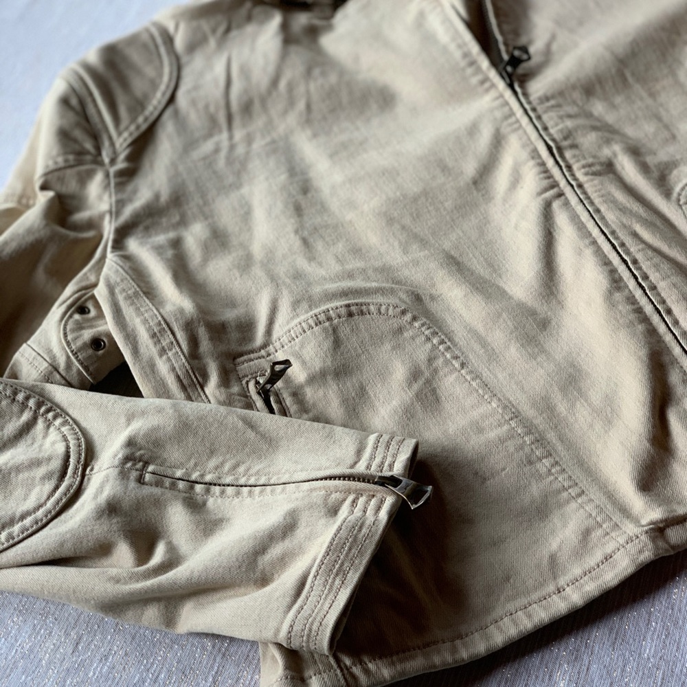 Ralph Lauren XL Khaki Motorcycle Style Jacket - Picture 5 of 9